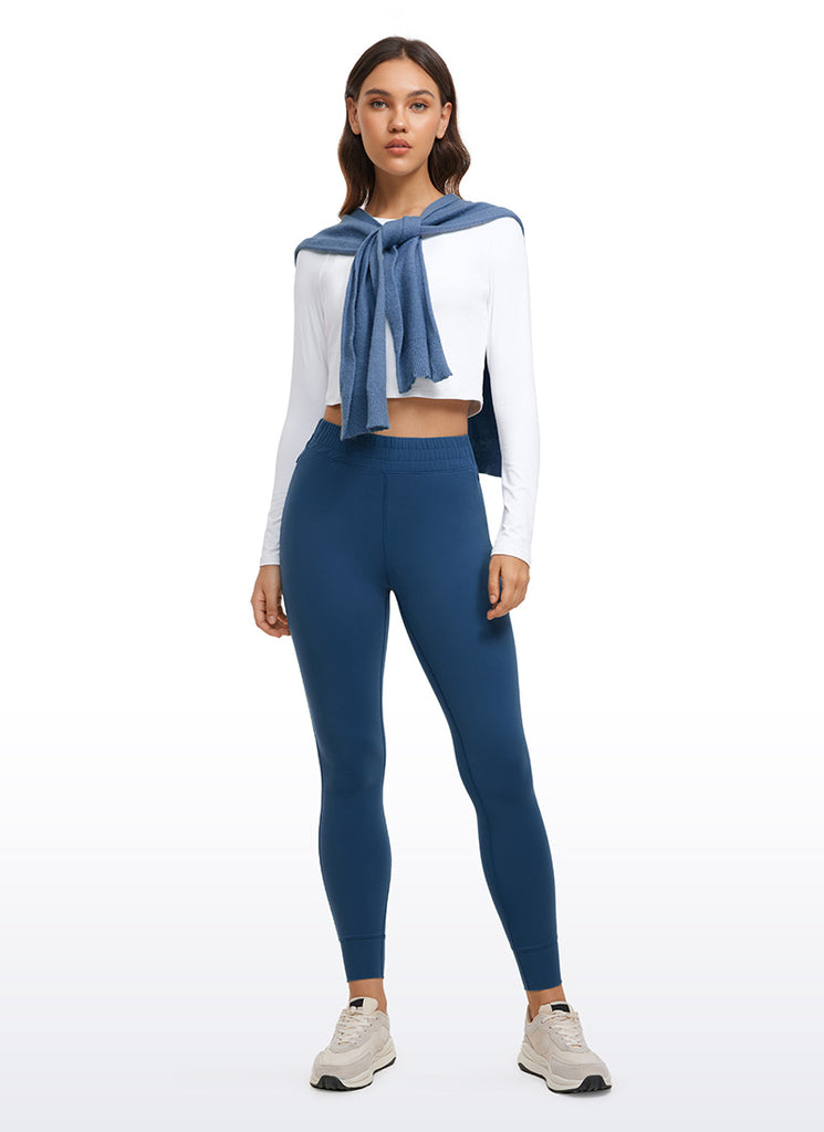 CRZ YOGA Womens Butterluxe High Waisted Joggers 27" with Pockets Magenta Purple