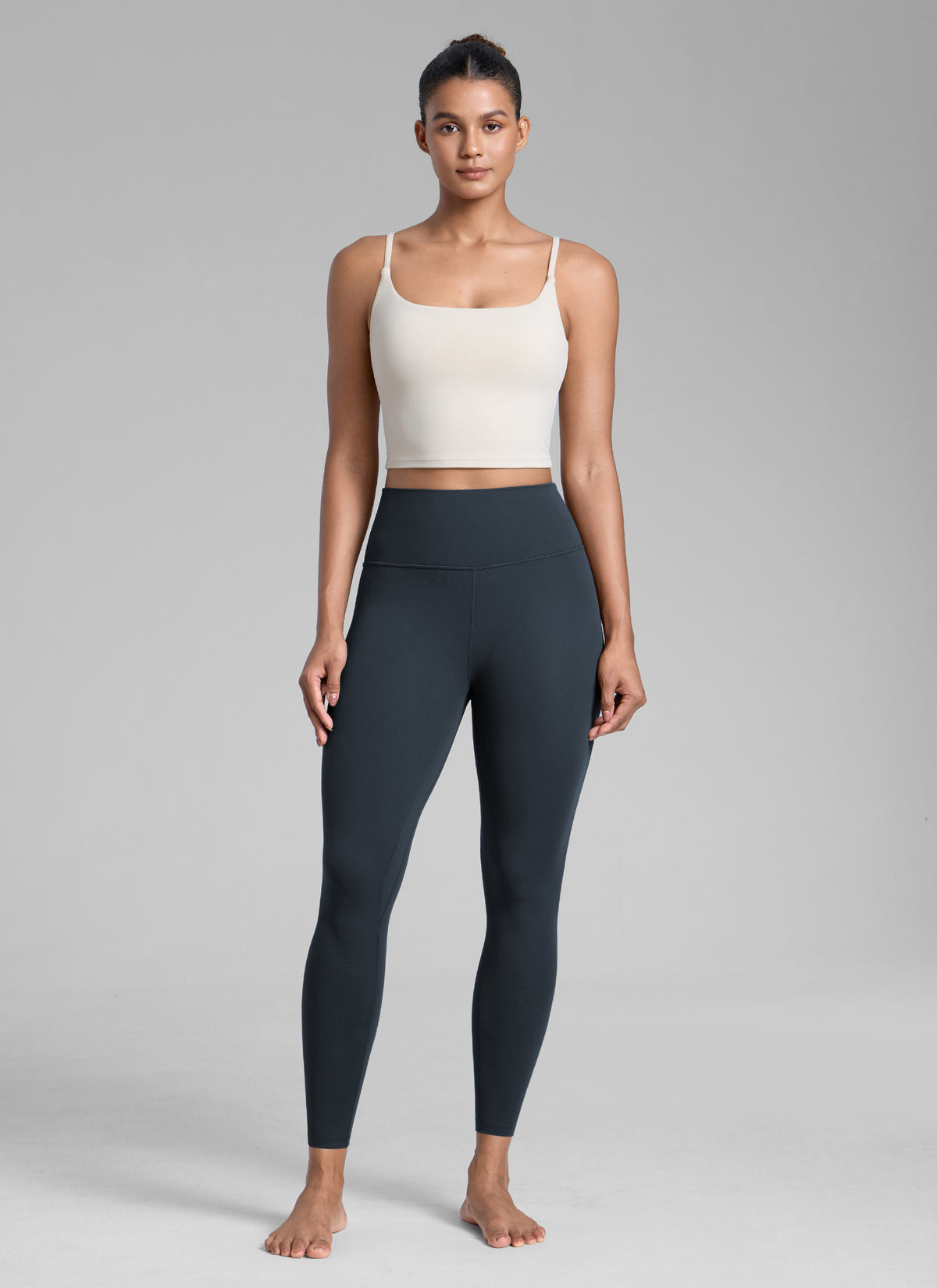 CRZ YOGA Women's Workout High Rise Butterlift Yoga Leggings 25'' True Navy