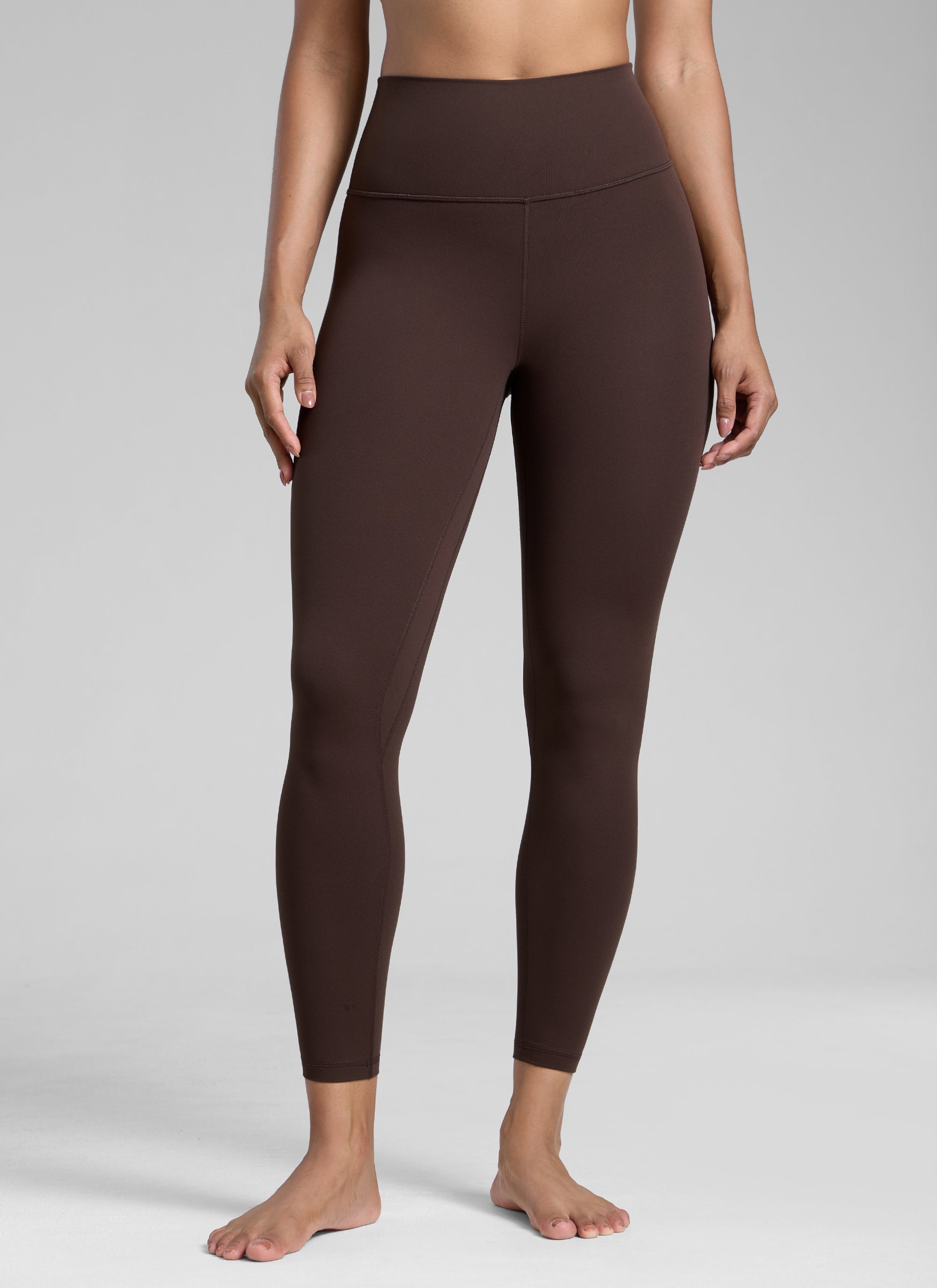 CRZ YOGA Women's Workout High Rise Butterlift Yoga Leggings 25'' Hot Fudge Brown