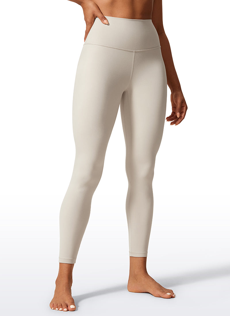 CRZ YOGA Women's Workout High Rise Butterlift Yoga Leggings 25'' Mojave Tan