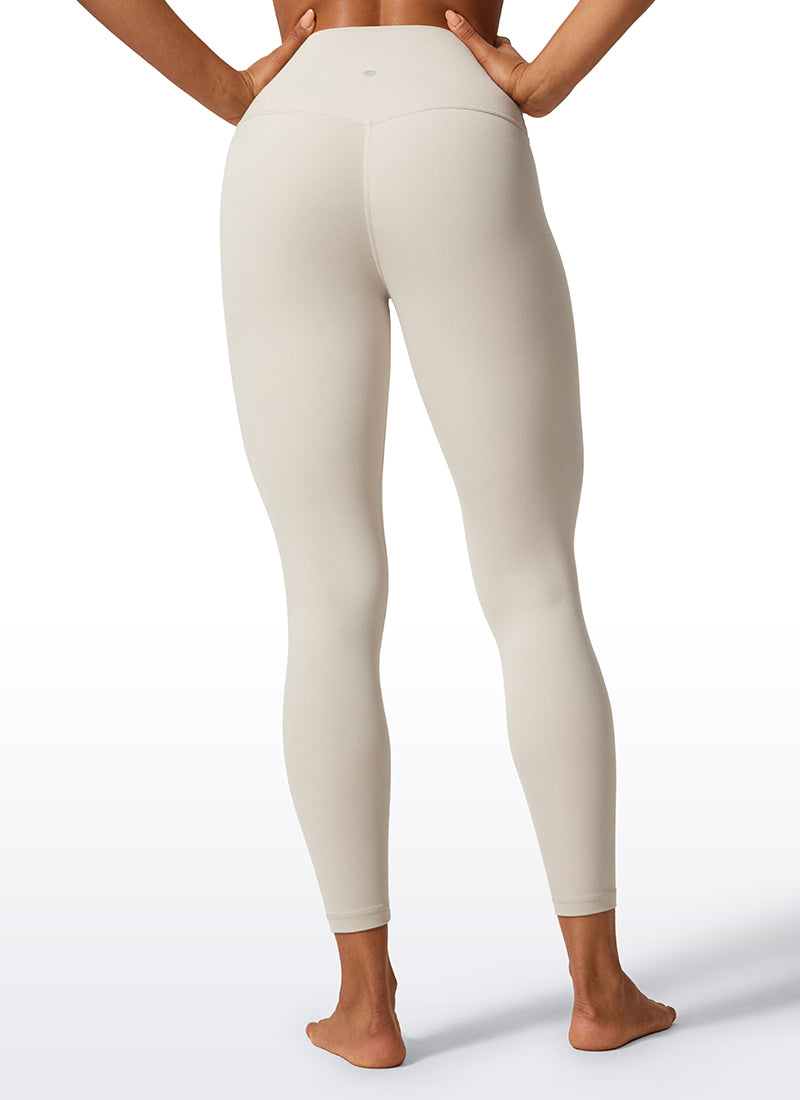CRZ YOGA Women's Workout High Rise Butterlift Yoga Leggings 25'' Mojave Tan