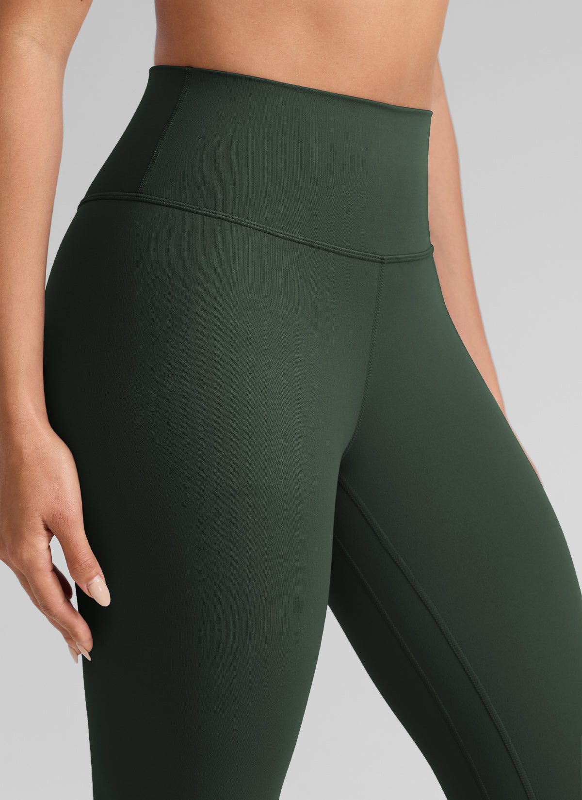 CRZ YOGA Women's Workout High Rise Butterlift Yoga Leggings 25'' Legend Green @model_info:D