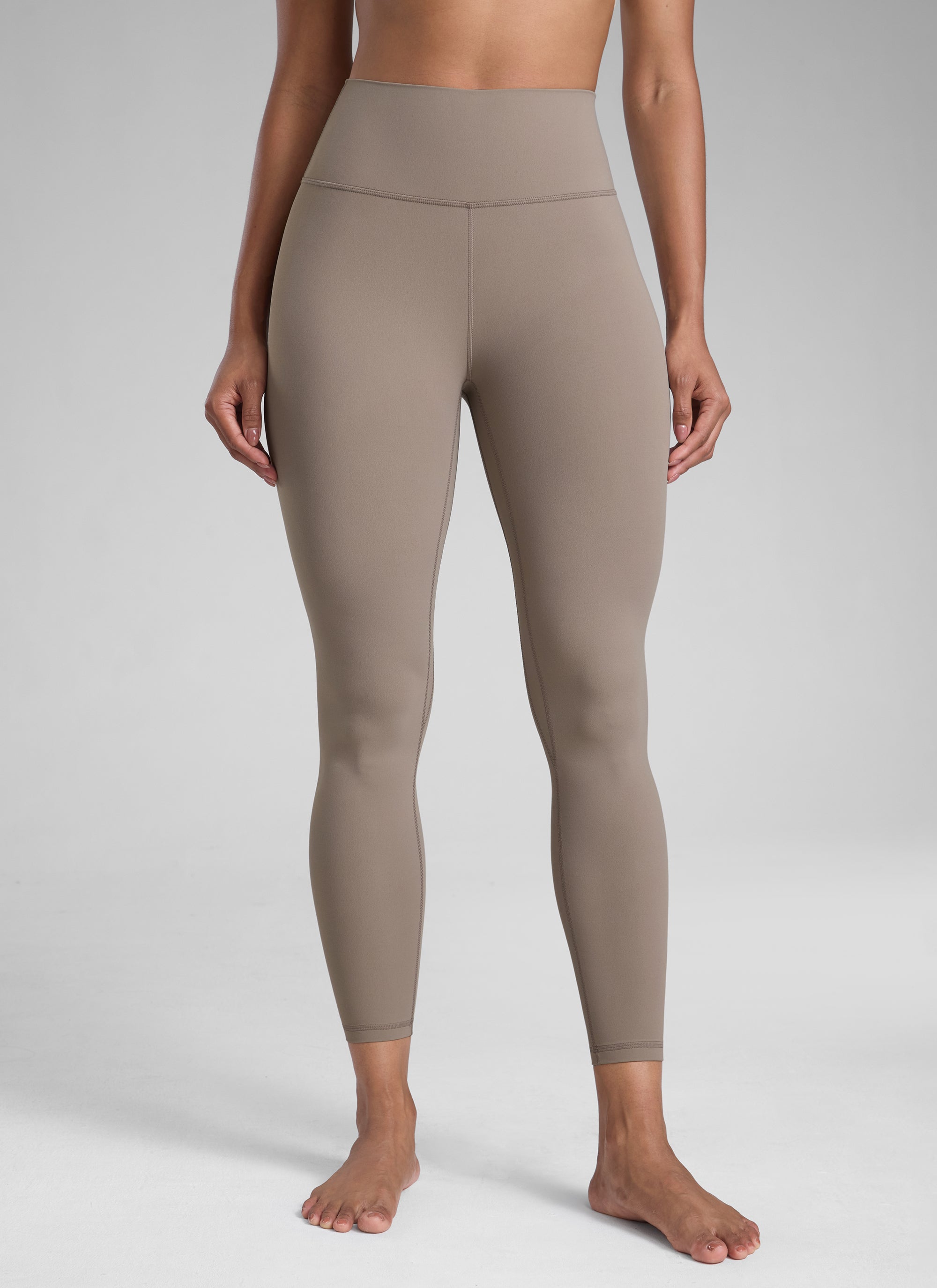 CRZ YOGA Women's Workout High Rise Butterlift Yoga Leggings 25'' Creamy Latte