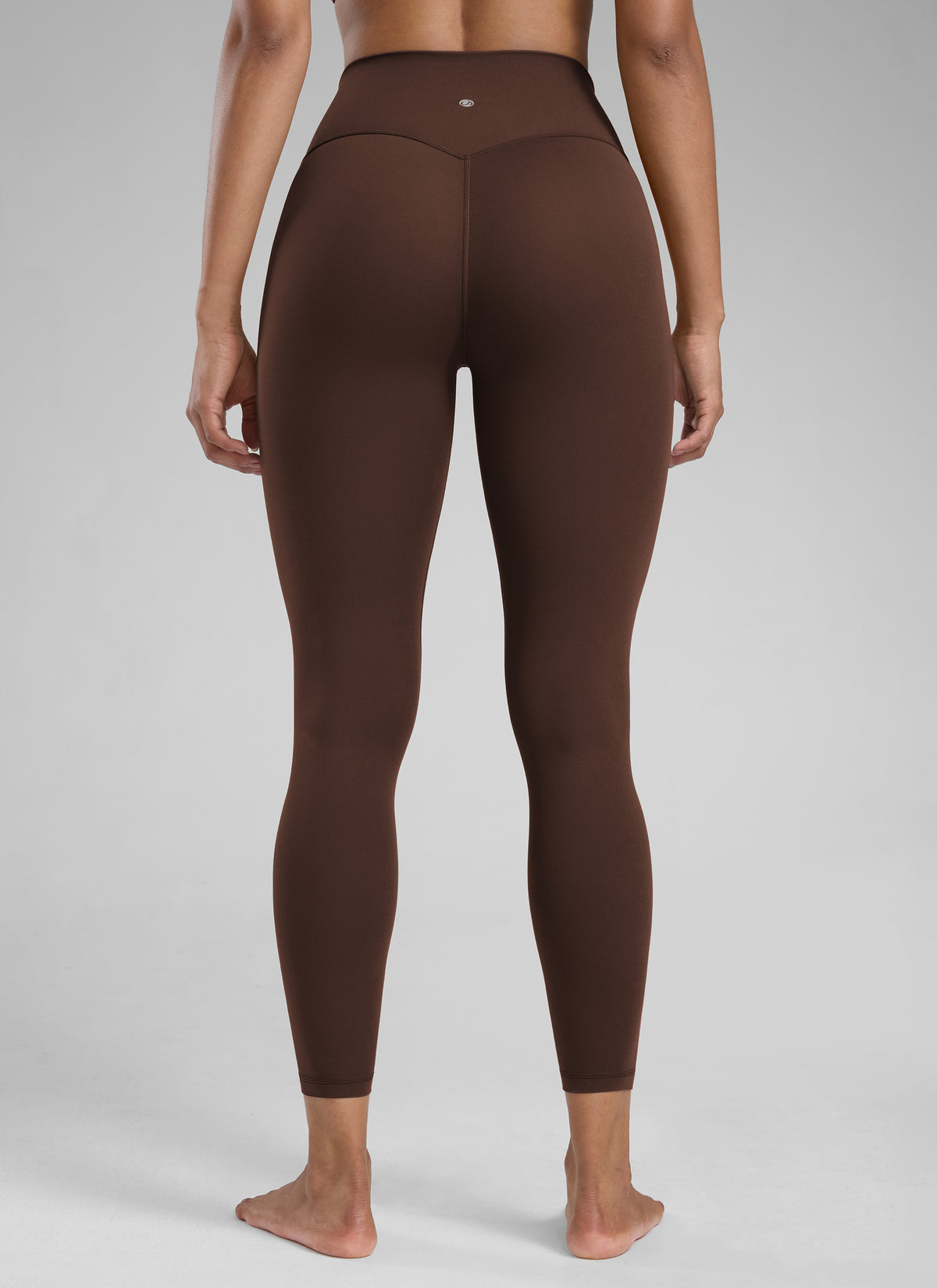 CRZ YOGA Women's Workout High Rise Butterlift Yoga Leggings 25'' Lava Brown @model_info:Barbara