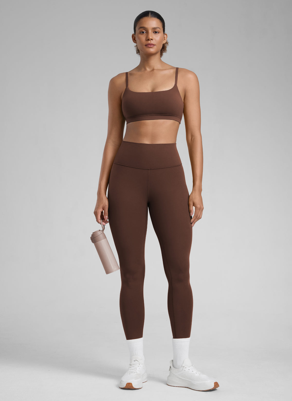 CRZ YOGA Women's Workout High Rise Butterlift Yoga Leggings 25'' Lava Brown