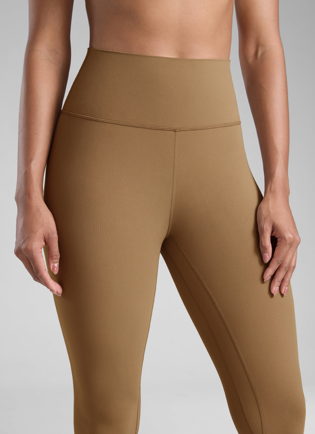 CRZ YOGA Women's Workout High Rise Butterlift Yoga Leggings 25'' Allspice @model_info:Barbara