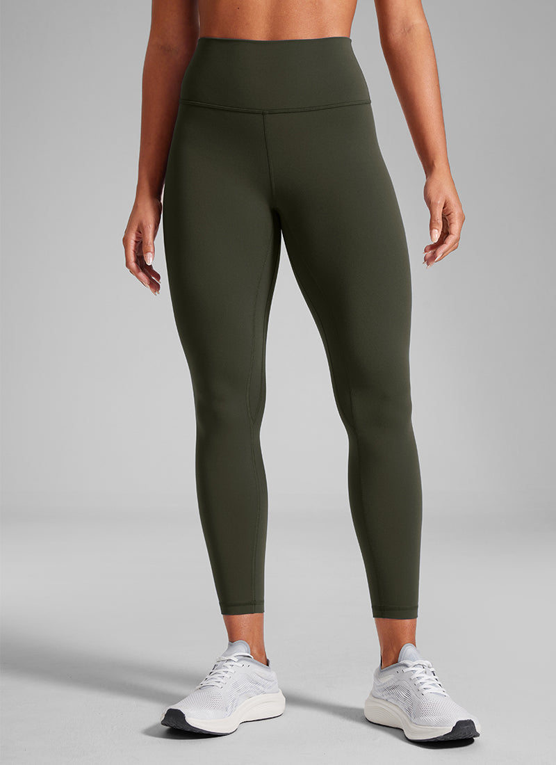 CRZ YOGA Women's Workout High Rise Butterlift Yoga Leggings 25'' Olive Green @model_info:Crystal