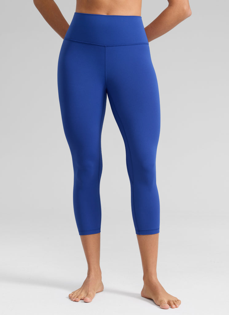 CRZ YOGA Women's High Waisted Capris Workout Leggings 21" Hot Fudge Brown