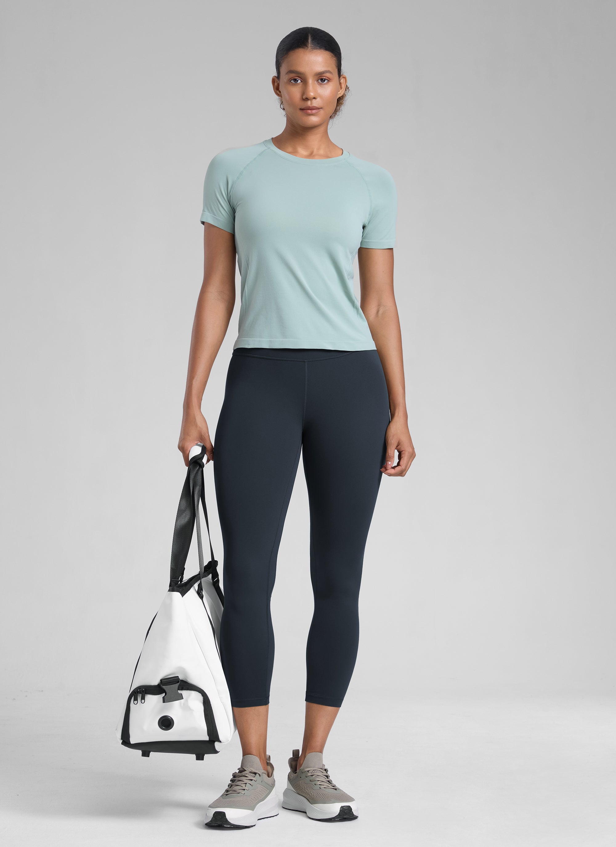 CRZ YOGA Women's High Waisted Capris Workout Leggings 23