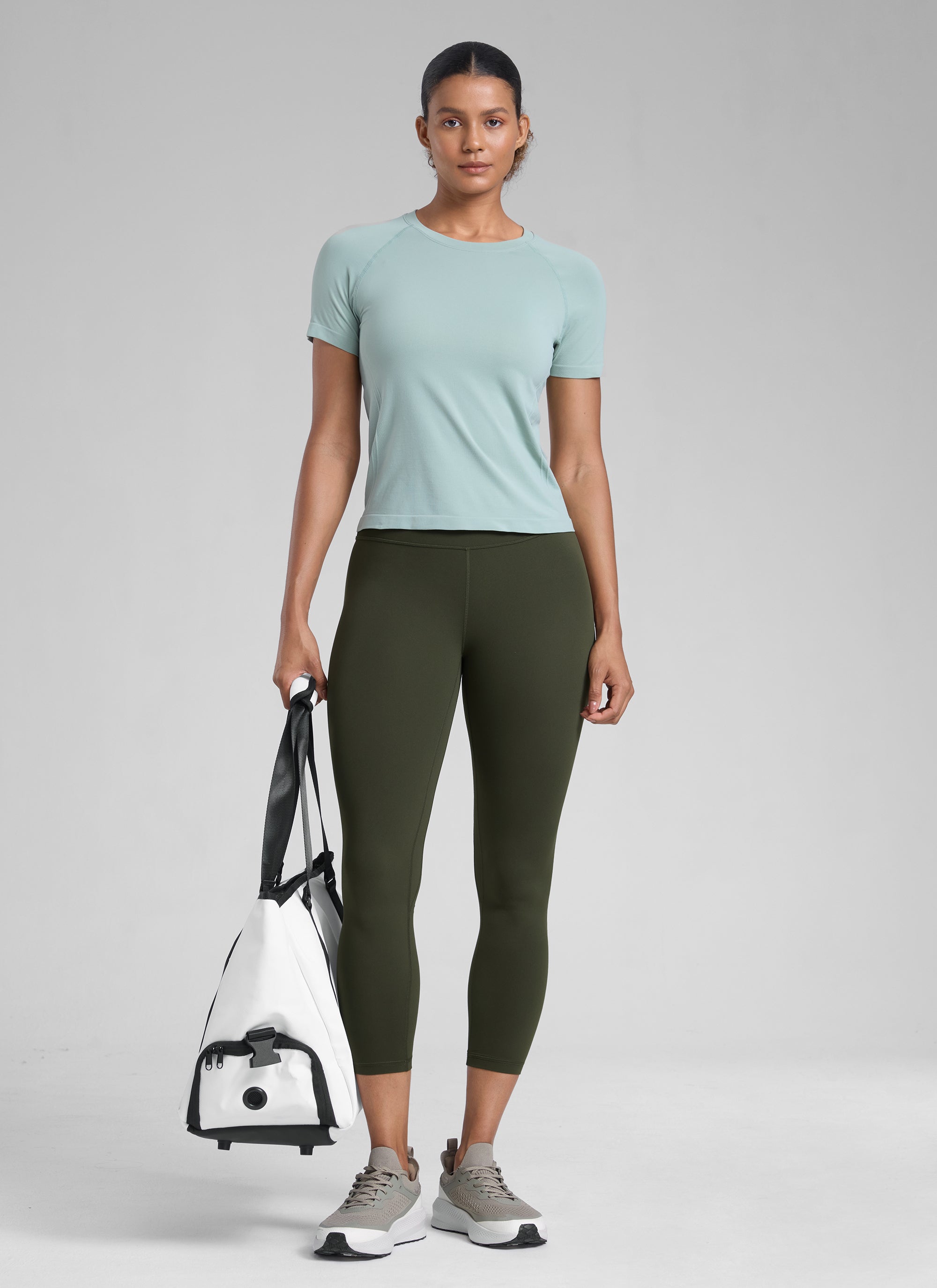 CRZ YOGA Women's High Waisted Capris Workout Leggings 23