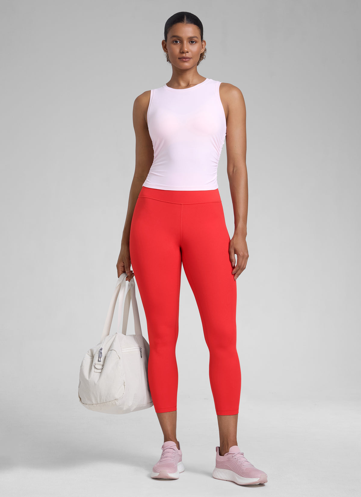 CRZ YOGA Women's High Waisted Capris Workout Leggings 23