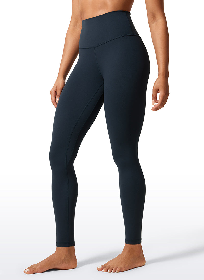 CRZ YOGA Women's Workout High Rise Butterlift Yoga Leggings 28'' True Navy @model_info:Amanda