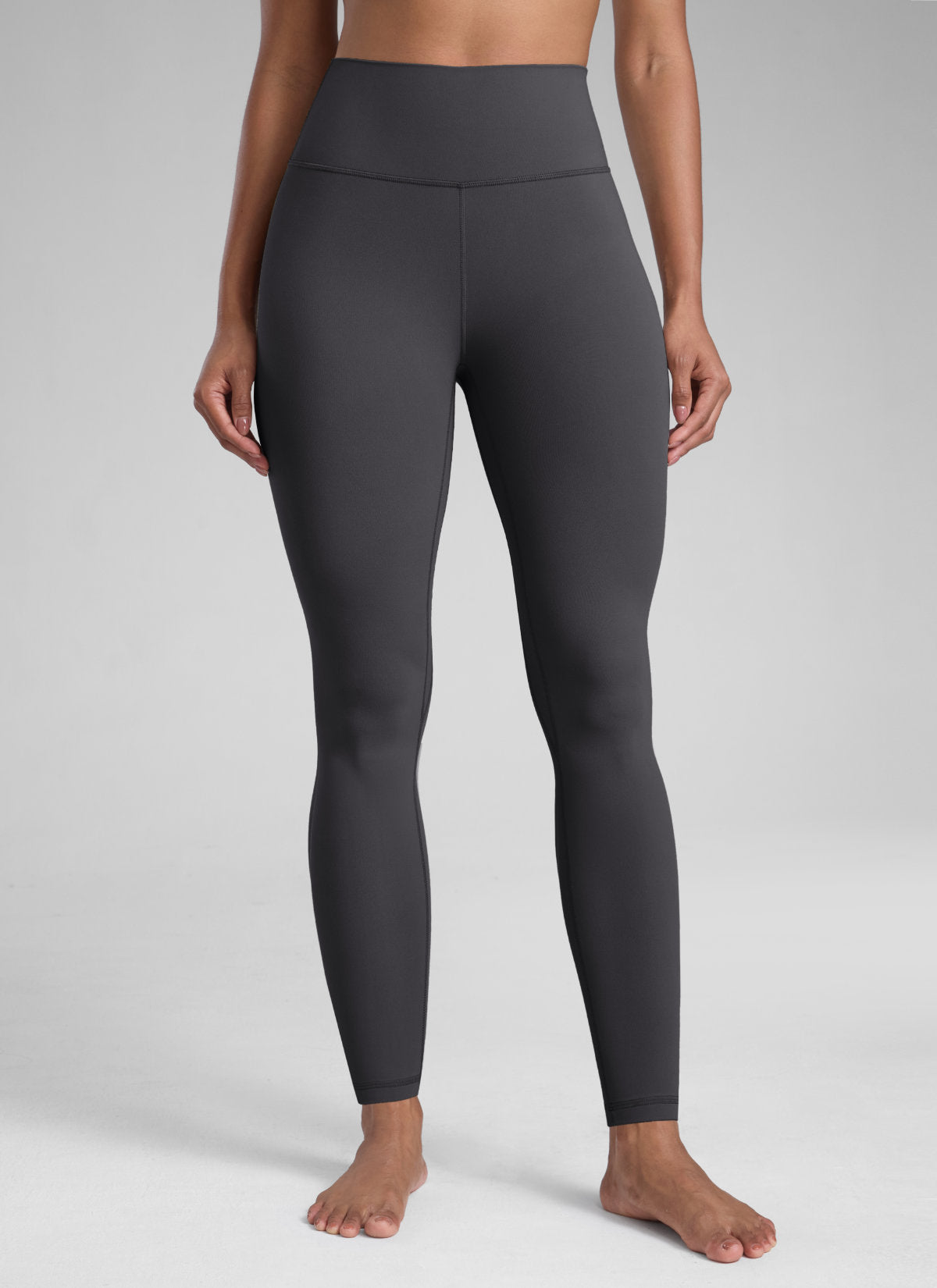 CRZ YOGA Women's Workout High Rise Butterlift Yoga Leggings 28'' Mysterious Grey @model_info:Barbara