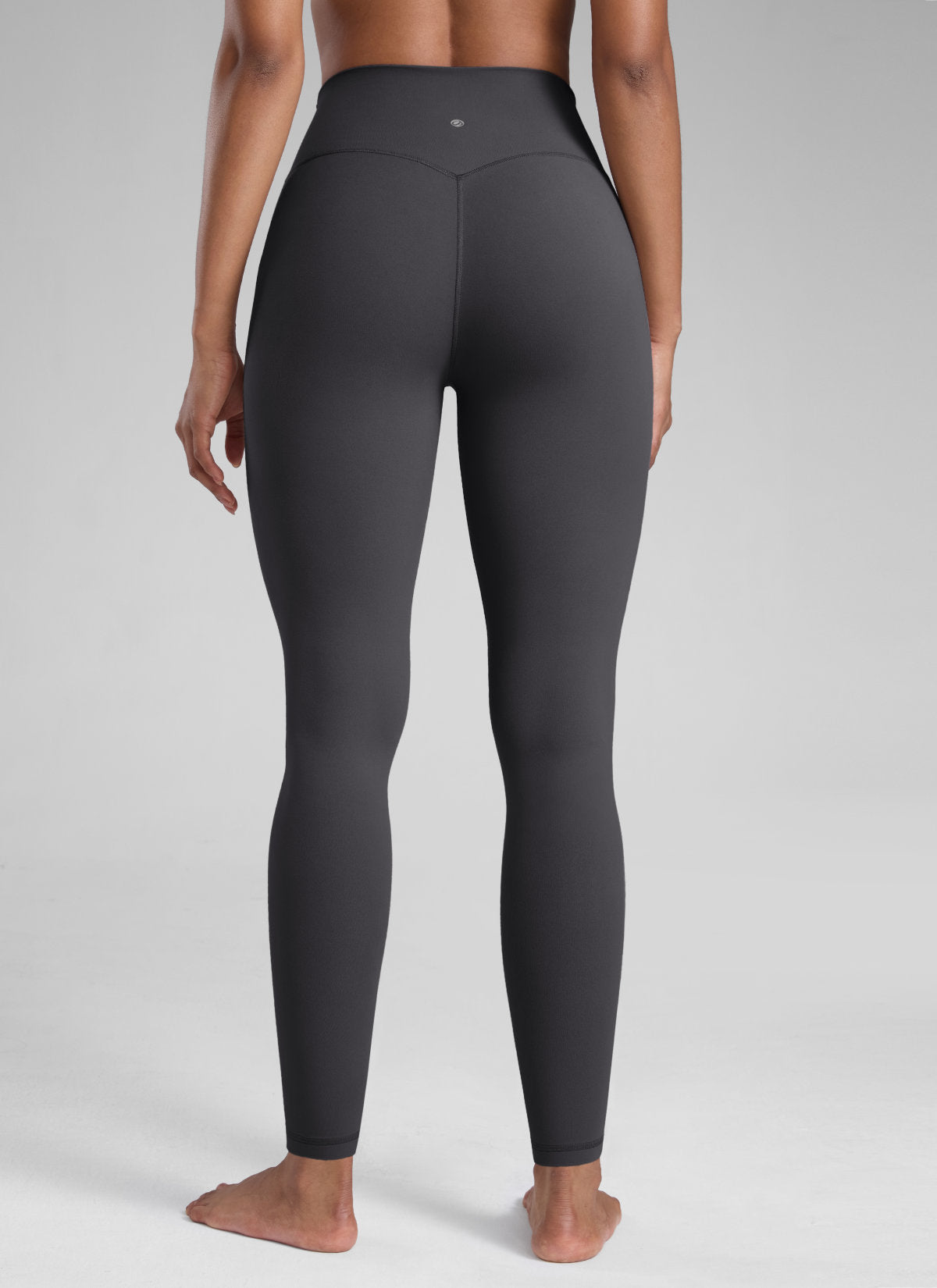 CRZ YOGA Women's Workout High Rise Butterlift Yoga Leggings 28'' Mysterious Grey