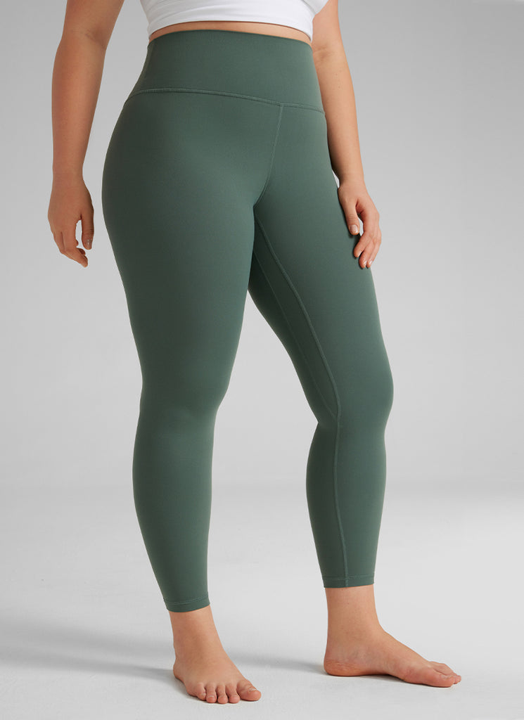 CRZ YOGA Women Butterluxe High Waisted Double seamed Yoga Leggings 25" Dark Forest Green