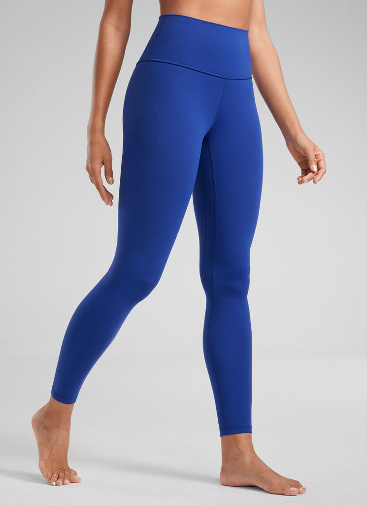 CRZ YOGA Women Butterluxe High Waisted Double seamed Yoga Leggings 25" Waves Blue