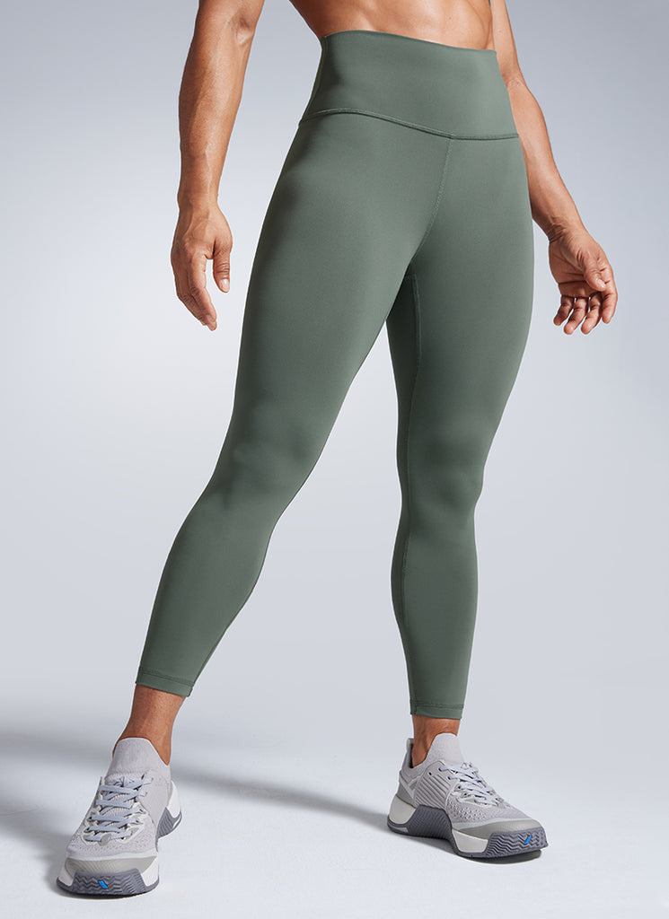 CRZ YOGA Women's Workout High Rise Butterbreeze Training Leggings 25'' Grey Sage