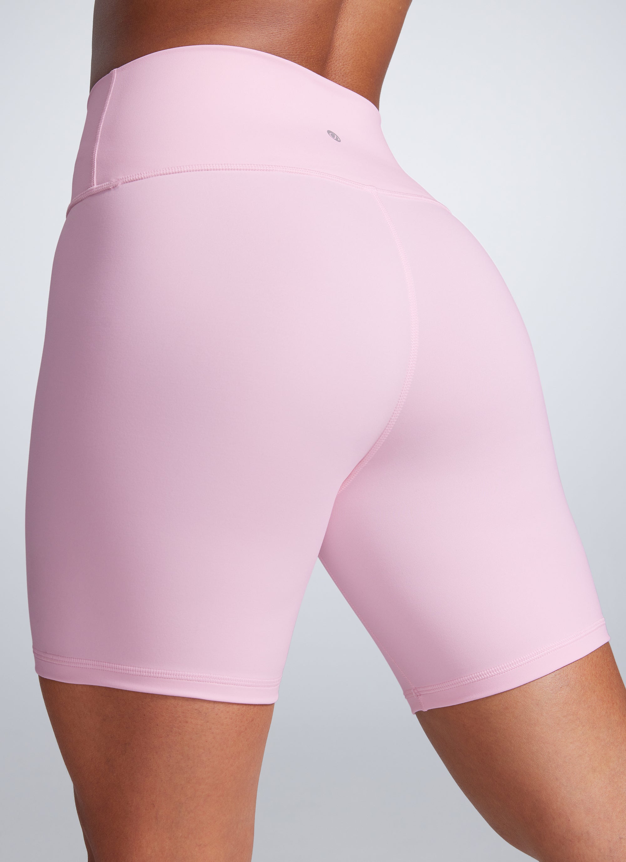 CRZ YOGA Women's Workout High Rise Biker Shorts Butterbreeze Shorts 6'' Strawberry Pink
