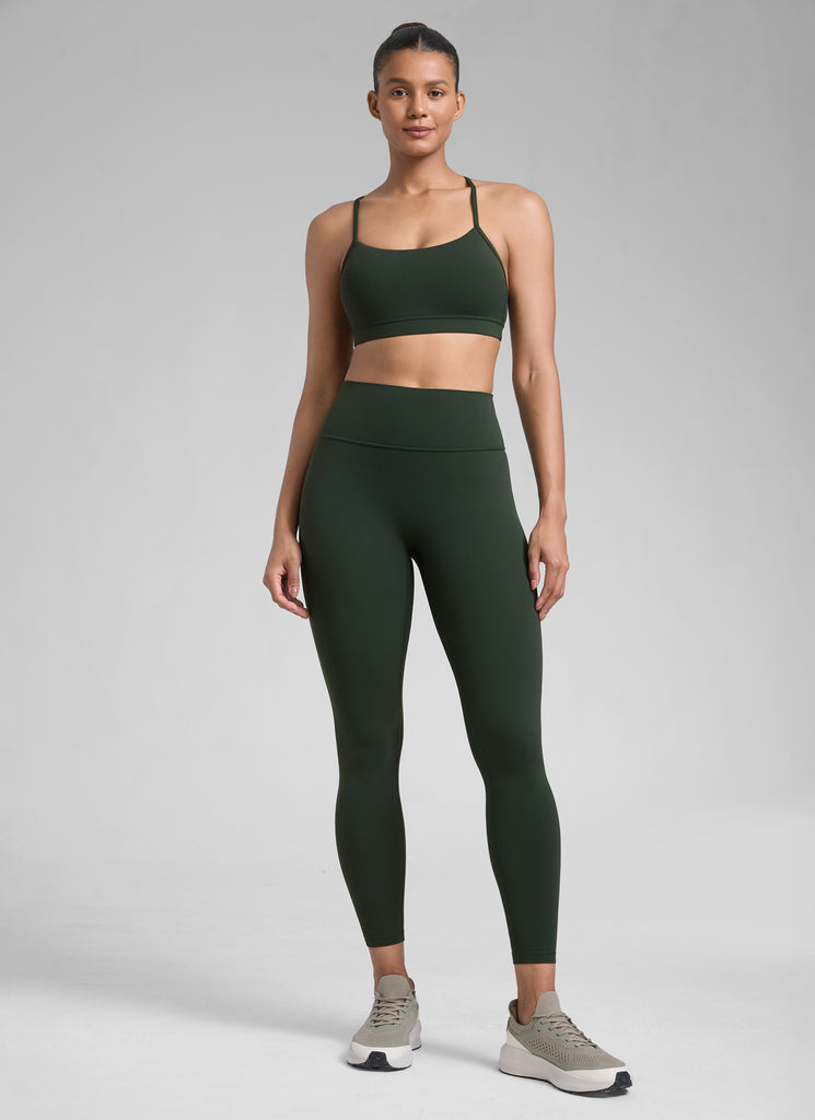 CRZ YOGA Women Butterlift High Rise Scrunch Butt Legging No Front Seam Legend Green