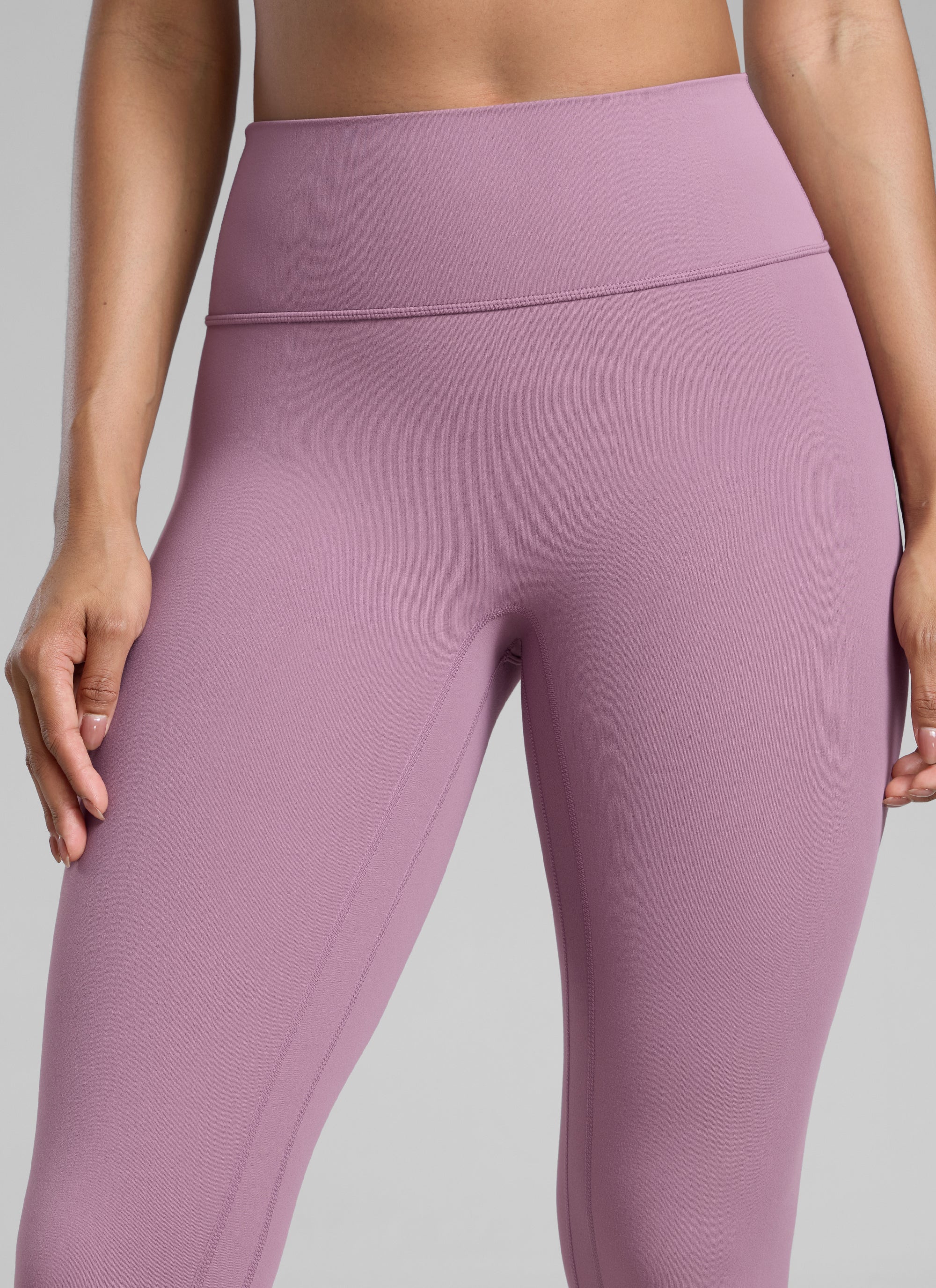 CRZ YOGA Women Butterlift High Rise Scrunch Butt Legging No Front Seam Light Lavender