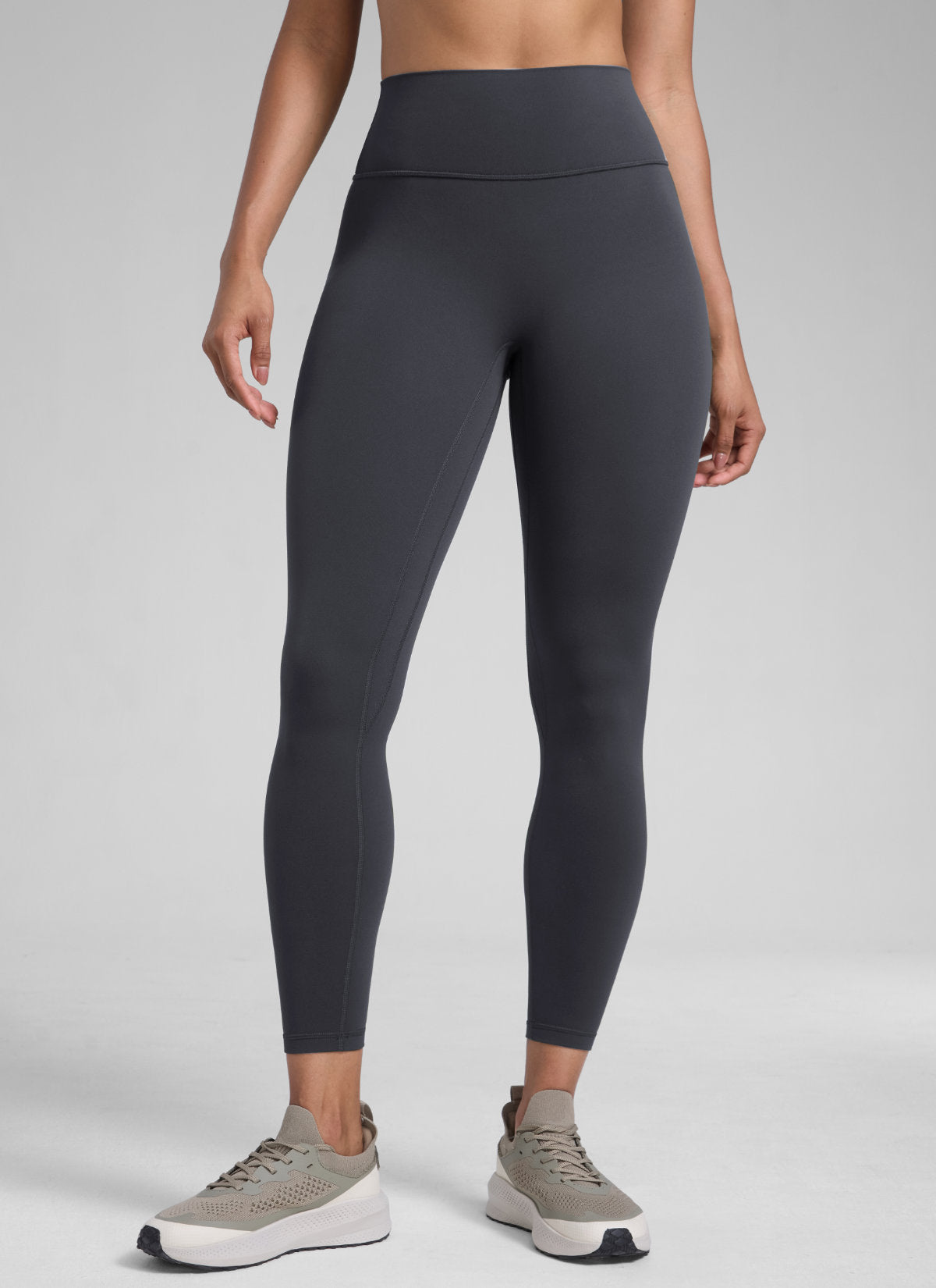 CRZ YOGA Women Butterlift High Rise Scrunch Butt Legging No Front Seam Graphite Grey