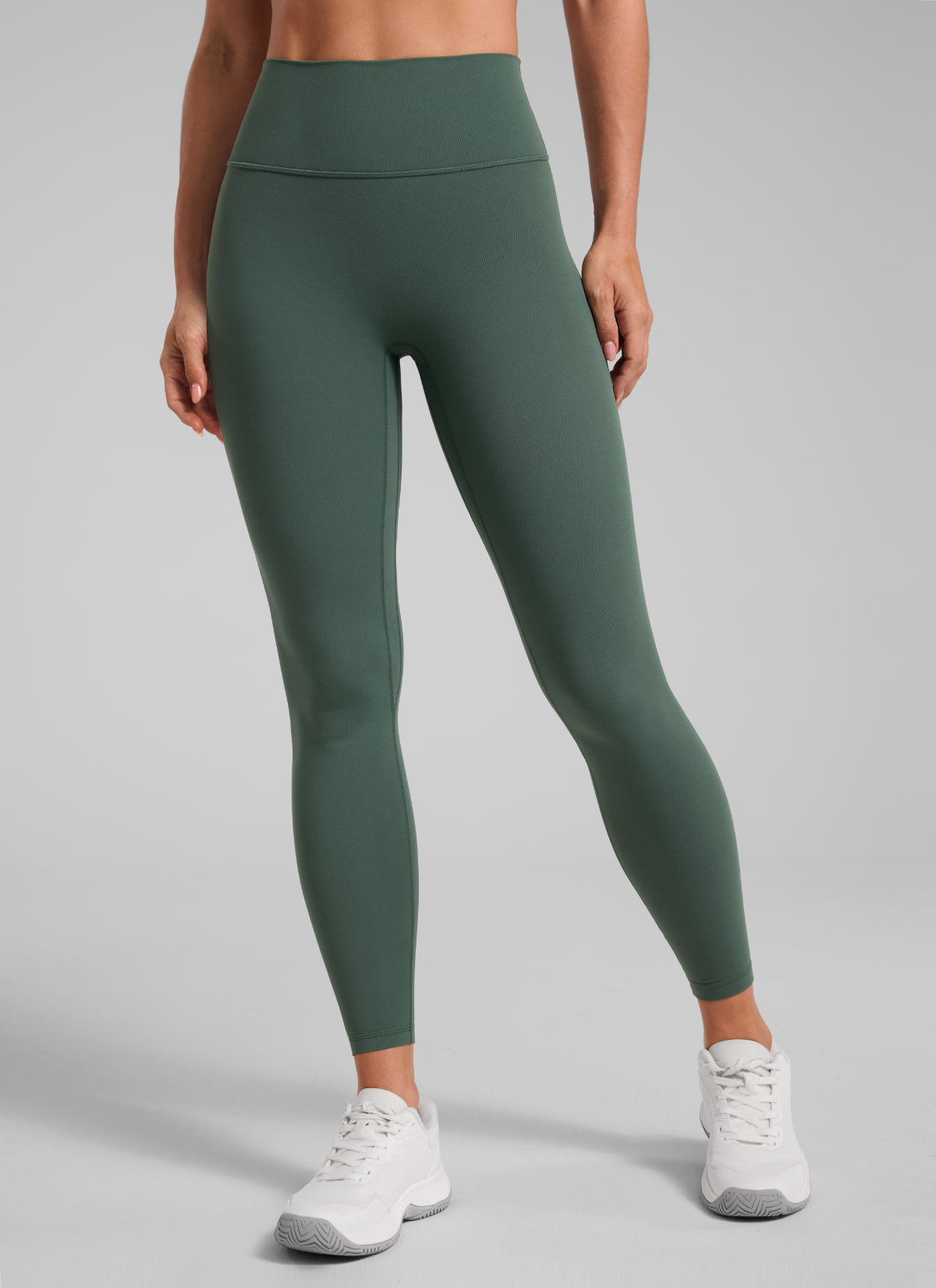 CRZ YOGA Women Butterlift High Rise Scrunch Butt Legging No Front Seam Dark Forest Green @model_info:Aline