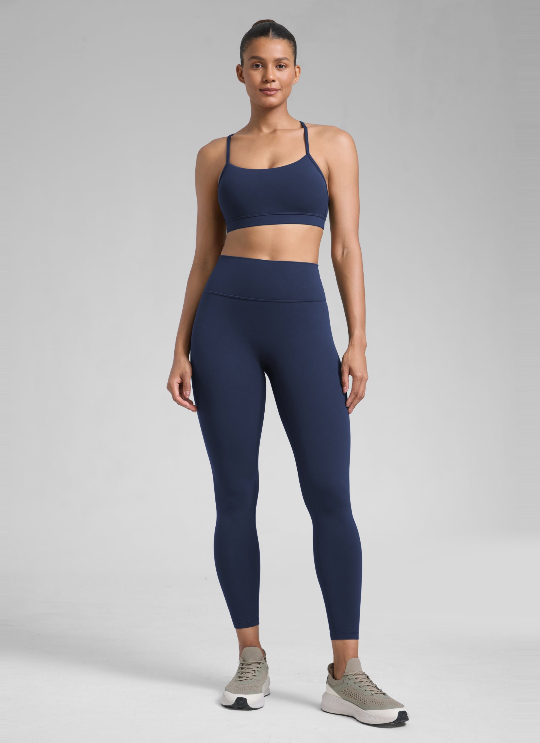 CRZ YOGA Women Butterlift High Rise Scrunch Butt Legging No Front Seam Club Blue