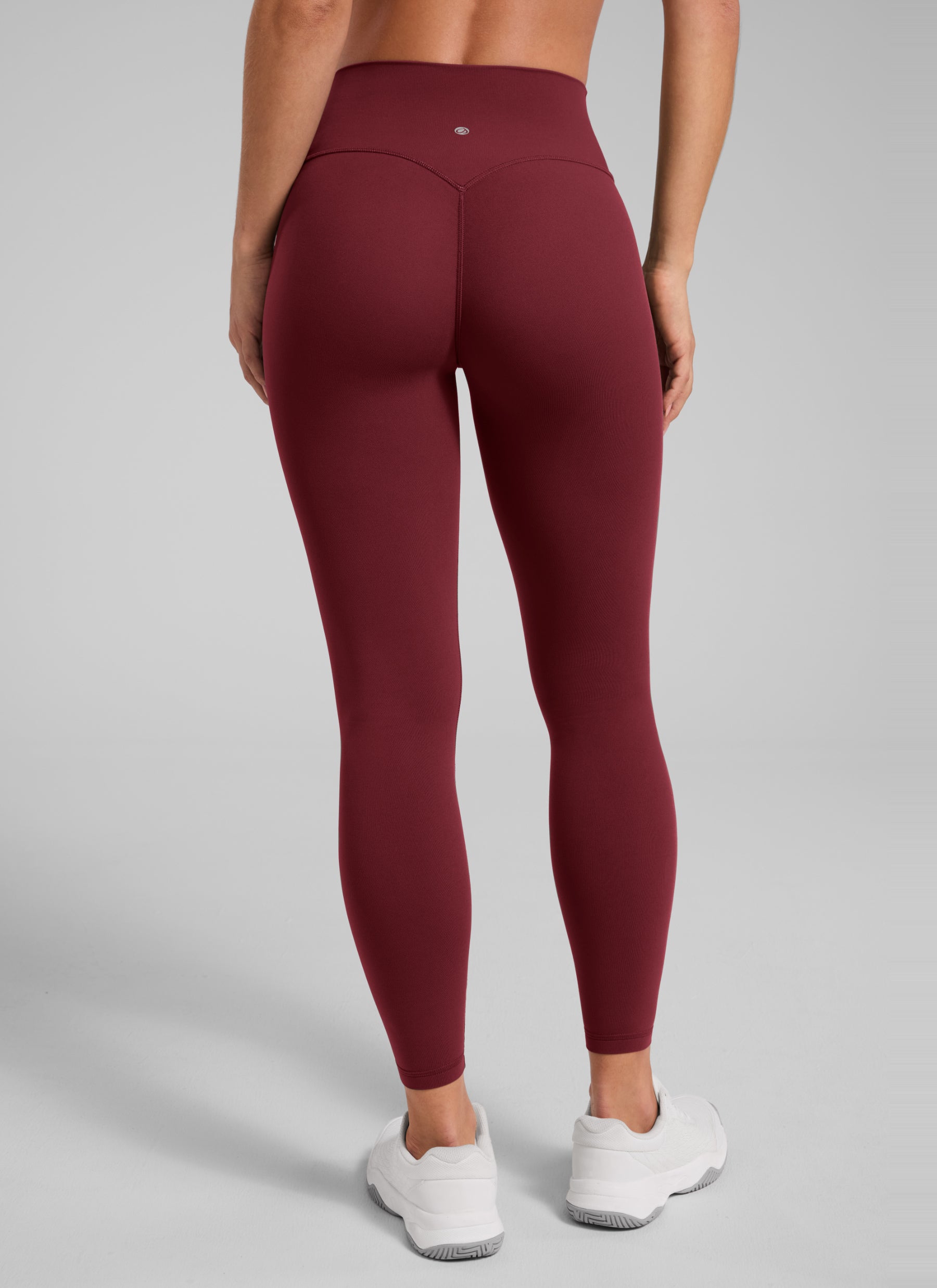 CRZ YOGA Women Butterlift High Rise Scrunch Butt Legging No Front Seam Burgundy Bay