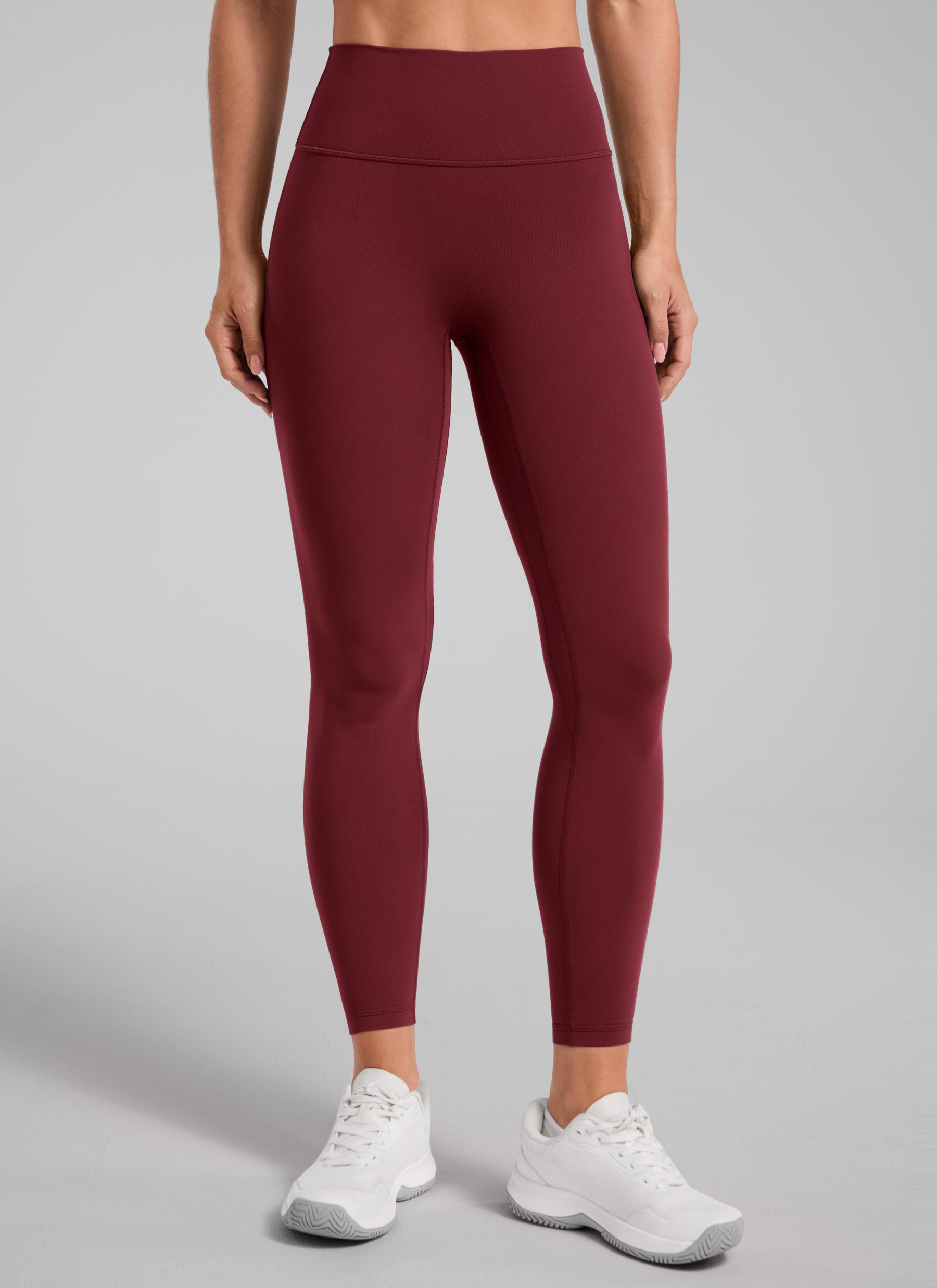 CRZ YOGA Women Butterlift High Rise Scrunch Butt Legging No Front Seam Burgundy Bay