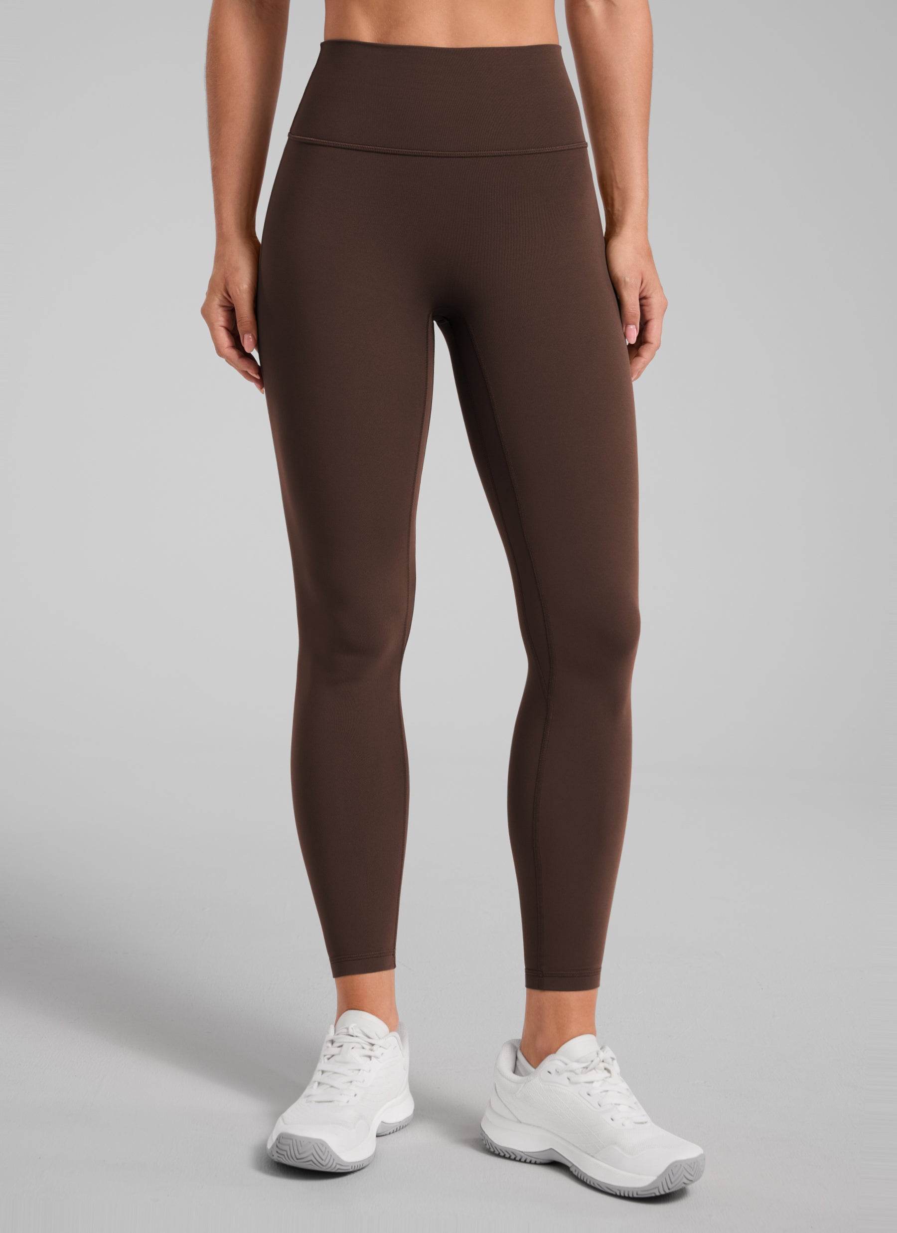 CRZ YOGA Women Butterlift High Rise Scrunch Butt Legging No Front Seam Walnut Brown
