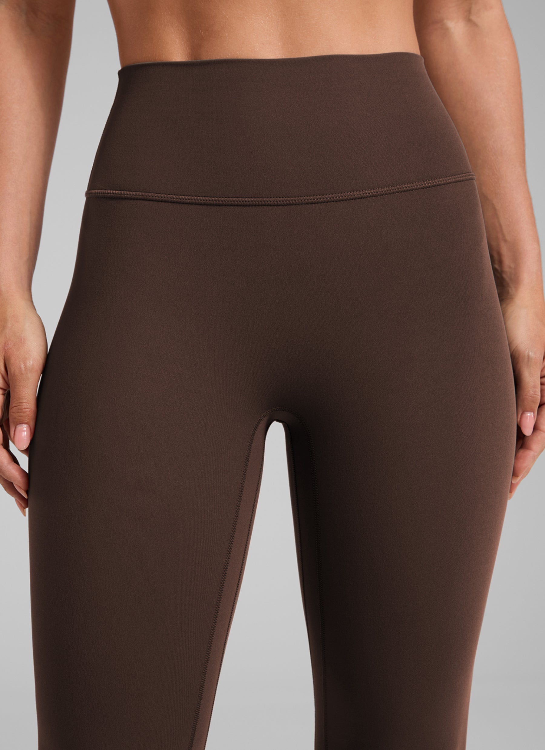 CRZ YOGA Women Butterlift High Rise Scrunch Butt Legging No Front Seam Walnut Brown