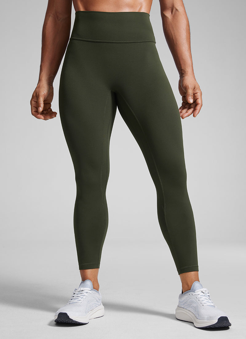 CRZ YOGA Women Butterlift High Rise Scrunch Butt Legging No Front Seam Olive Green @model_info:Cintia