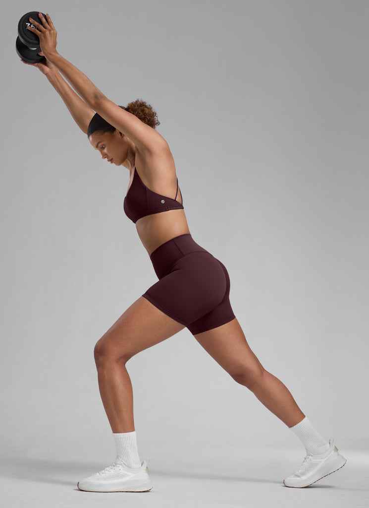 CRZ YOGA Womens Butterlift Scrunch Butt Atheletic Workout Biker Shorts Dark Grey Camouflage 2