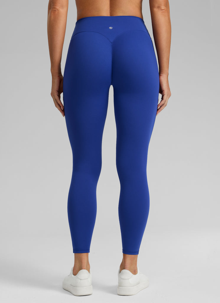 CRZ YOGA Women's Skinsoft High Rise No Front Seam Scrunch Legging 25'' Hot Fudge Brown