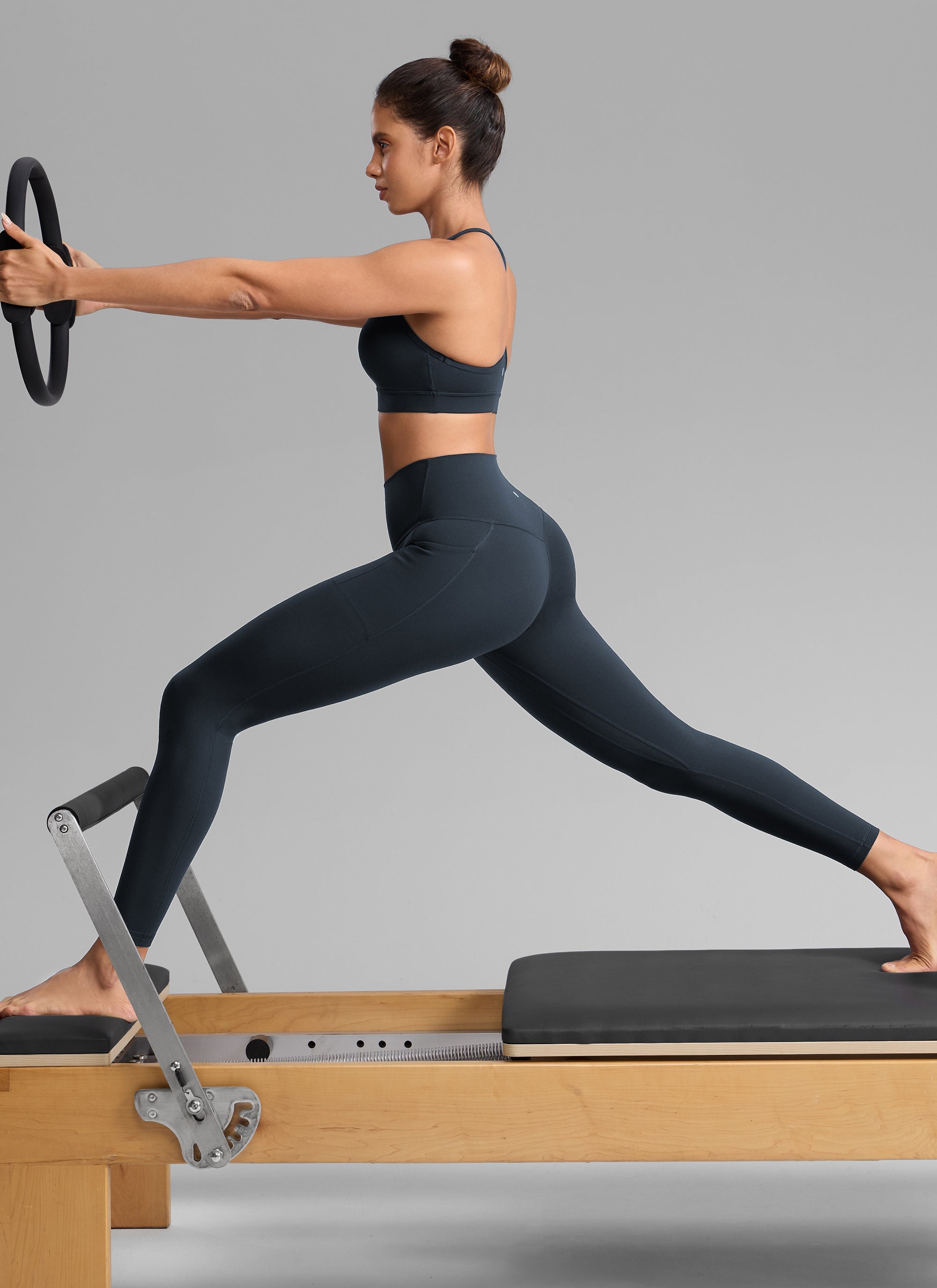 CRZ YOGA Women's Butterlift Workout High Rise Pocket Leggings 25'' True Navy