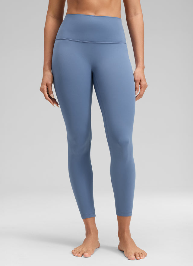 CRZ YOGA Women's Butterluxe Yoga High Rise No Front Seam Legging 25'' Washed Denim