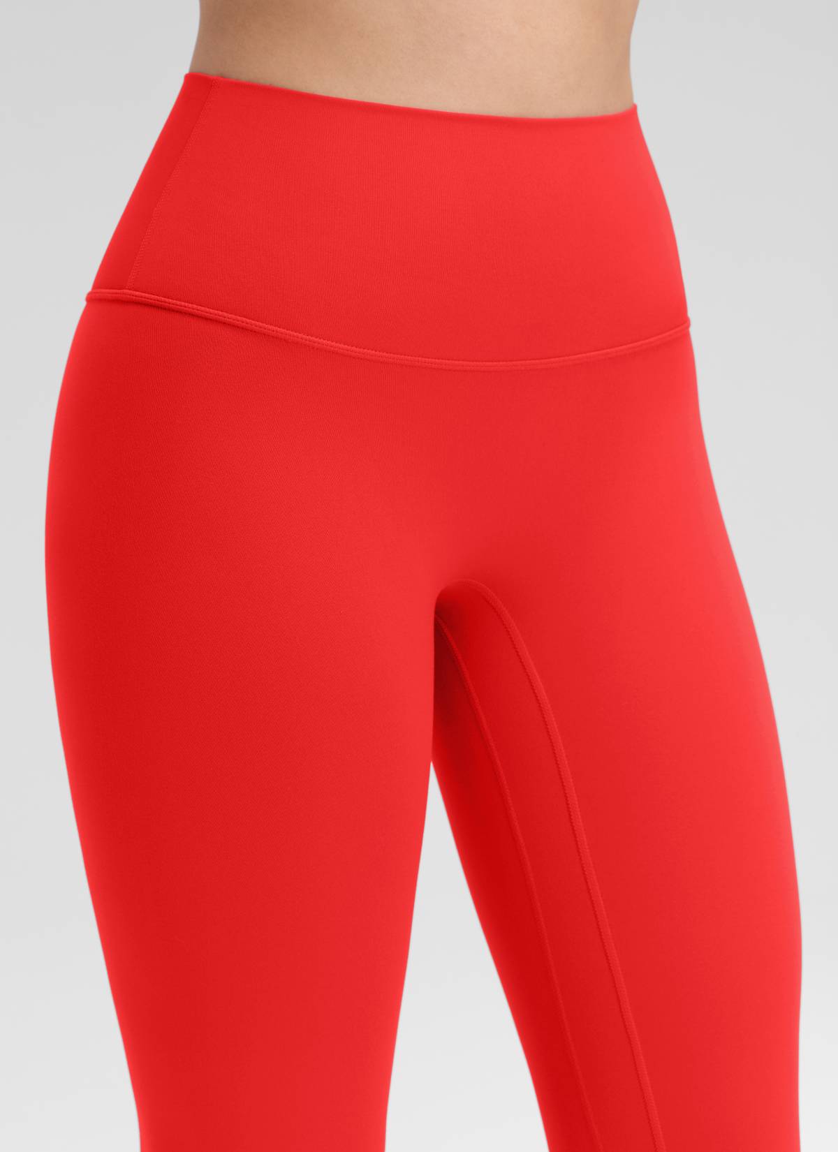 CRZ YOGA Women's Butterluxe Yoga High Rise No Front Seam Legging 25'' Deep Red