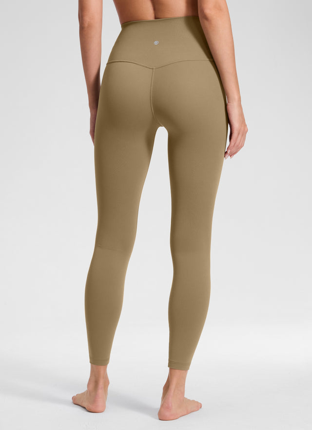 CRZ YOGA Women's Butterluxe Yoga High Rise No Front Seam Legging 25'' Soul Brown @model_info:Anna