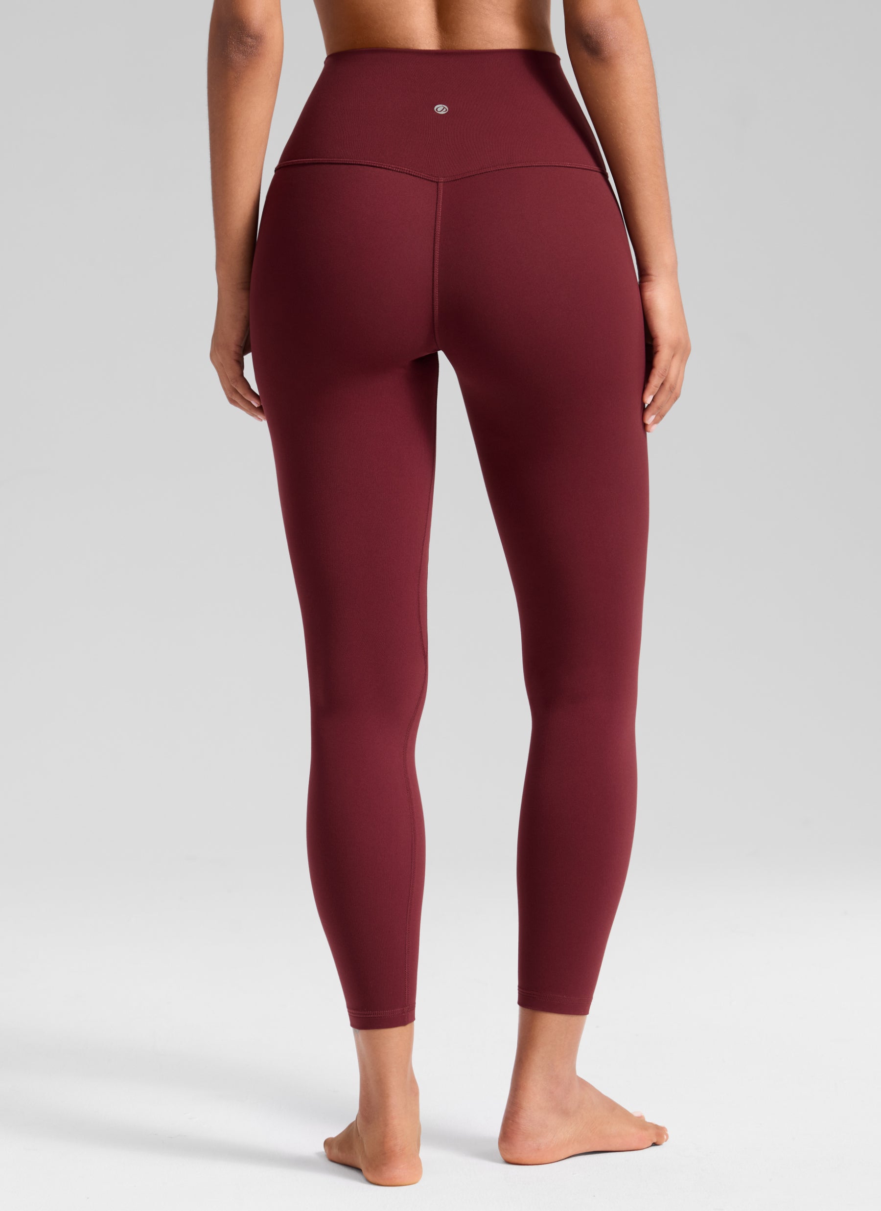 CRZ YOGA Women's Butterluxe Yoga High Rise No Front Seam Legging 25'' Burgundy Bay