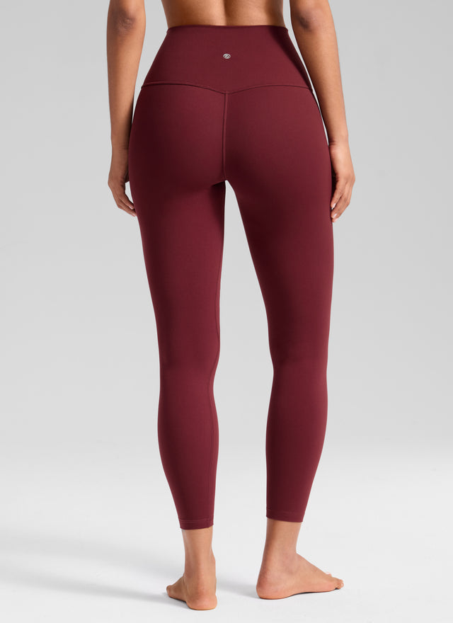 CRZ YOGA Women's Butterluxe Yoga High Rise No Front Seam Legging 25'' Burgundy Bay @model_info:T