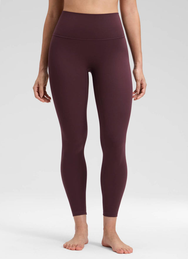 CRZ YOGA Women's Butterluxe Yoga High Rise No Front Seam Legging 25'' Ripe Plum @model_info:Bruna
