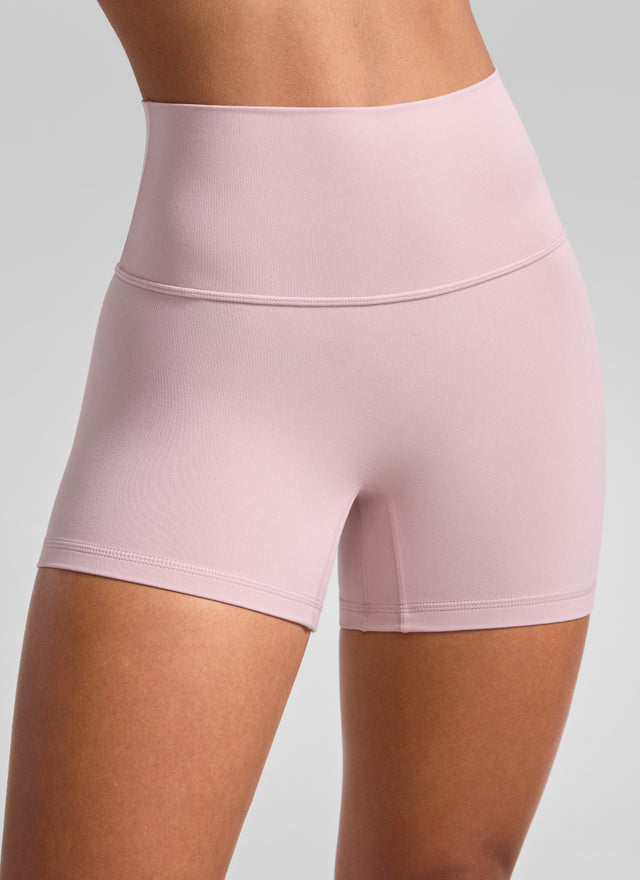 CRZ YOGA Women's Butterluxe Yoga High Rise No Front Seam Shorts 4'' Pink Haze @model_info:A