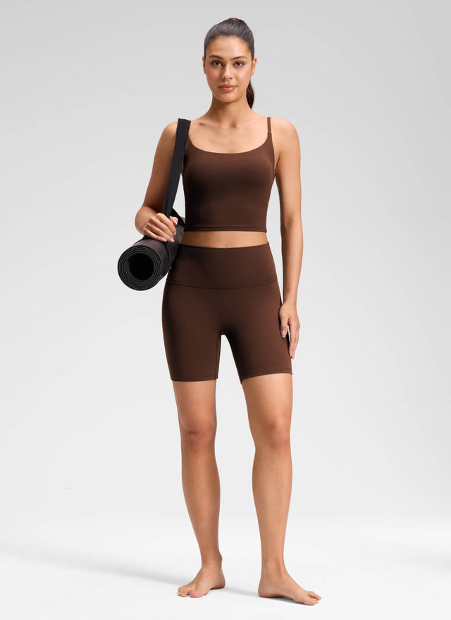 CRZ YOGA Women's Butterluxe Yoga High Rise No Front Seam Short 6