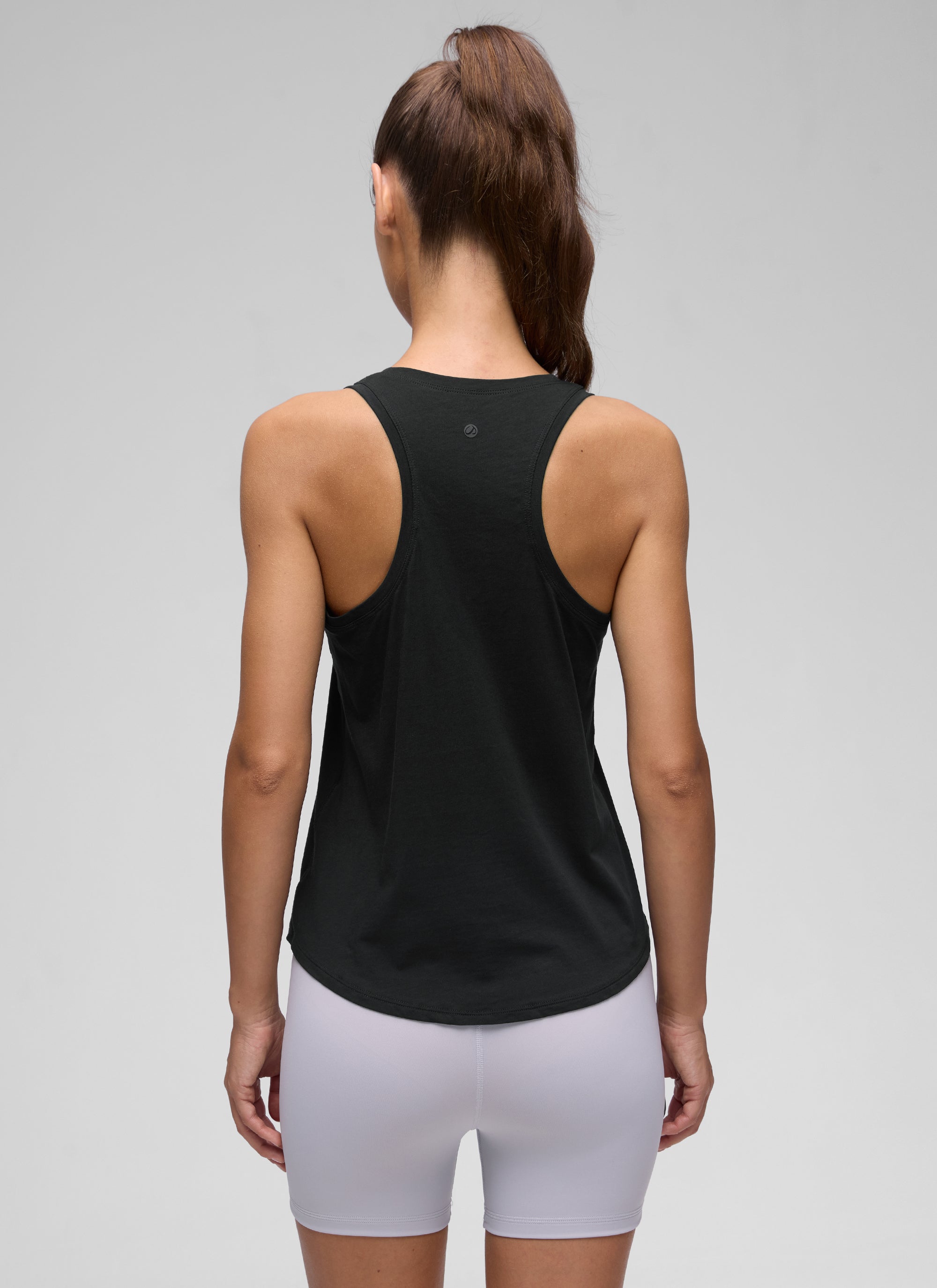 CRZ YOGA Women's Yoga Loose Fit Tops Pima Cotton Tank Racerback Black