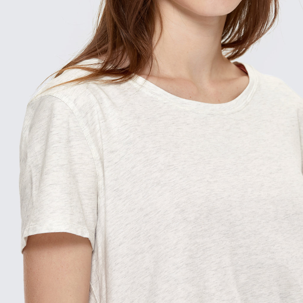 CRZ YOGA Women's Casual Relaxed Fit Shirts Pima Cotton Short Sleeves Misty Merlot