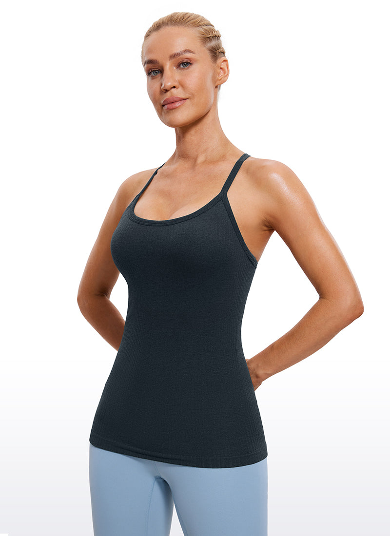 Speedy Seamless Built-in Bra Tank Y-back