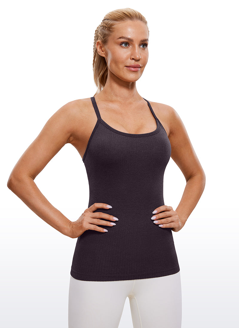 Speedy Seamless Built-in Bra Tank Y-back