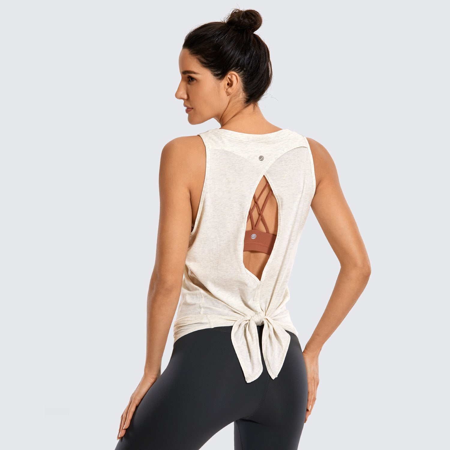 Pima Cotton Tank Split Open Back