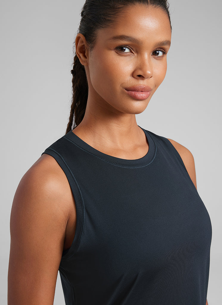 CRZ YOGA Women's Running Relaxed Fit Ultralight Tank Top Racerback Platinum Heather