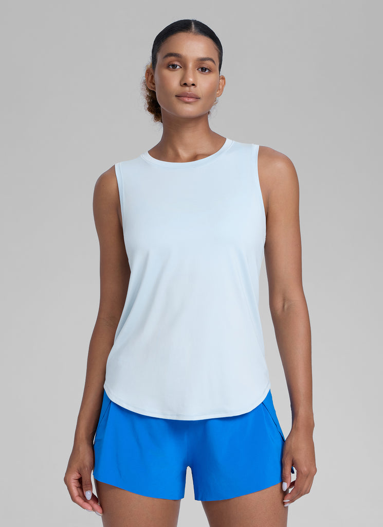 CRZ YOGA Women's Running Relaxed Fit Ultralight Tank Top Racerback Black